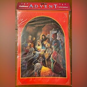 Vtg Caltime Advent Calendar The Stable Christmas Nativity Made In England Sealed